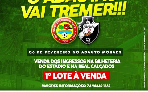 Imagem do post Juazeirense coloca ingressos à venda para jogo contra o Vasco