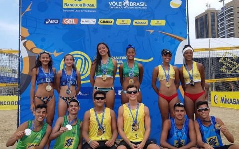 Imagem do post Vôlei de Praia: Maria Clara/Anna (RJ) e Thiego/Pablo (PB) levam o título em Fortaleza