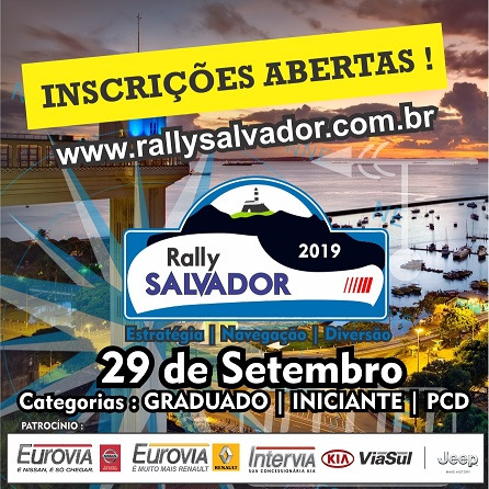 Inscrições abertas para o Rally Salvador 2019