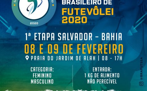 Imagem do post ﻿Salvador recebe primeira etapa do Campeonato Brasileiro de Futevôlei 2020