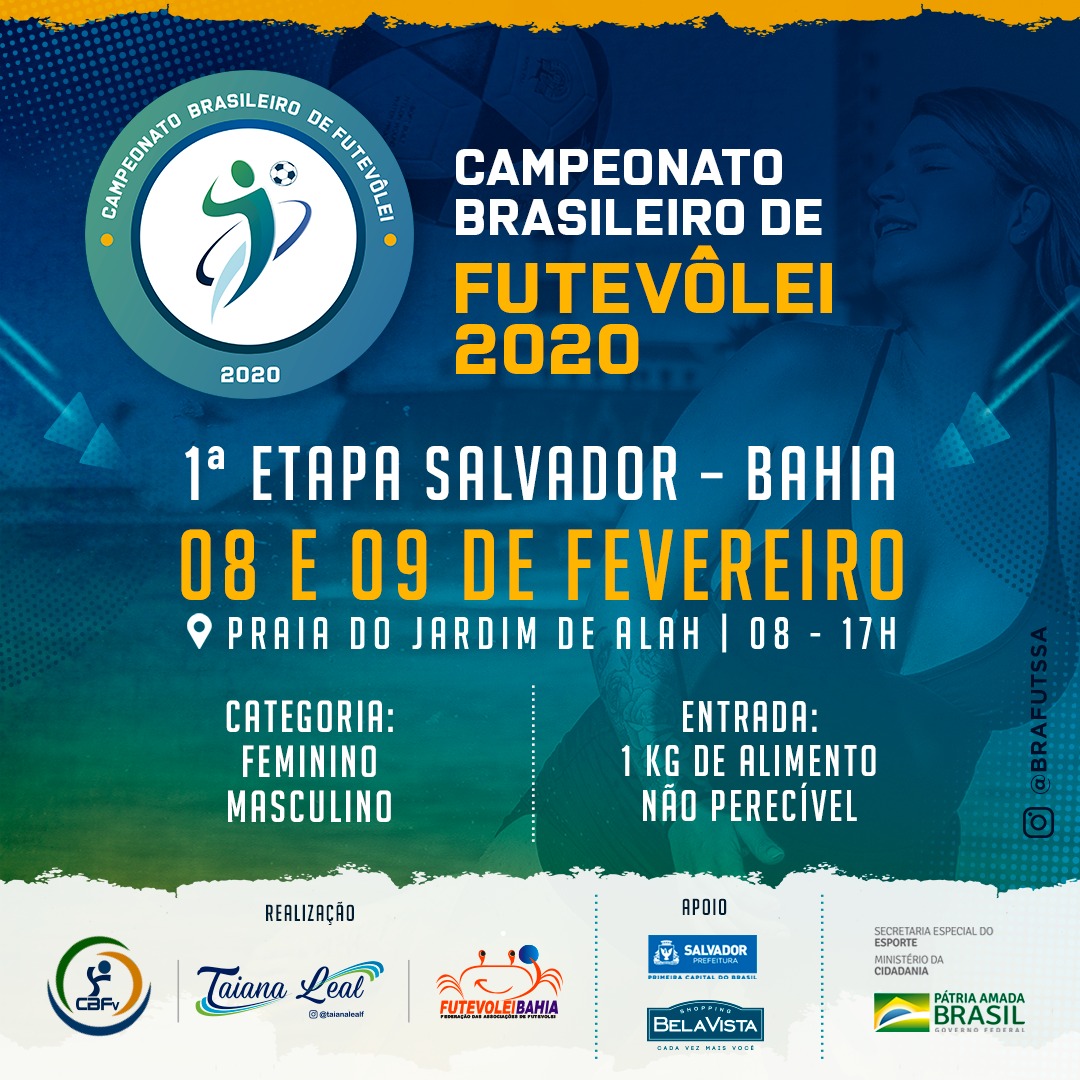 Salvador recebe primeira etapa do Campeonato Brasileiro de Futevôlei 2020