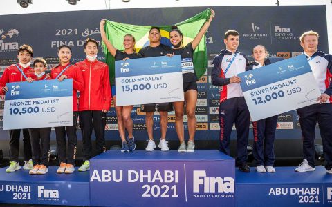 Imagem do post Brasil é ouro por equipes nos Saltos Ornamentais em Abu Dhabi