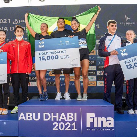 Imagem do post Brasil é ouro por equipes nos Saltos Ornamentais em Abu Dhabi