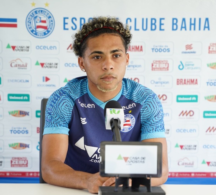“Sempre dou meu máximo dentro de campo”, diz Jacaré ao falar da vontade de ser titular no Bahia