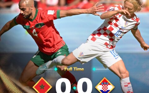 Imagem do post Atual vice mundial, Croácia estreia sem gols contra Marrocos na Copa
