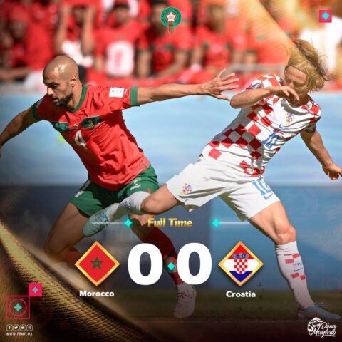 Imagem do post Atual vice mundial, Croácia estreia sem gols contra Marrocos na Copa