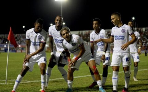 Imagem do post Com gols de Jacaré e Kayky, Bahia vence a 1ª na Lampions