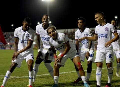 Imagem do post Com gols de Jacaré e Kayky, Bahia vence a 1ª na Lampions
