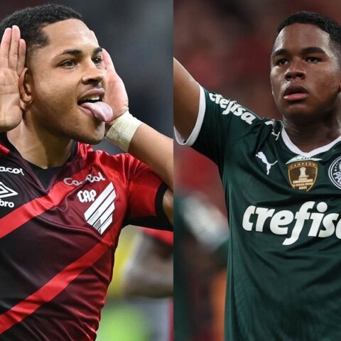 Imagem do post Endrick e Vitor Roque são eleitos os atacantes mais promissores do mundo, diz estudo