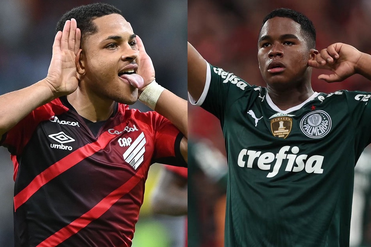 Endrick e Vitor Roque são eleitos os atacantes mais promissores do mundo, diz estudo