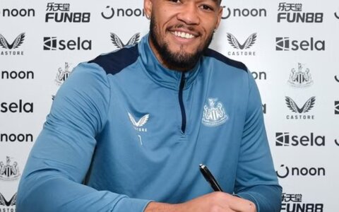 Imagem do post Joelinton renova contrato com o Newcastle até 2029