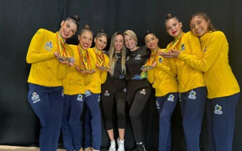 Imagem do post Ginástica Rítmica fatura 1º ouro de 2024 em etapa da Copa do Mundo