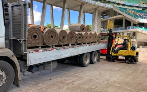 Imagem do post Casa de Apostas Arena Fonte Nova realiza manutenção no gramado do Setor Norte