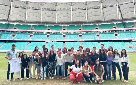 Imagem do post Estudantes da UFBA e Universidade de Michigan participam de aula e visita guiada na Arena Fonte Nova