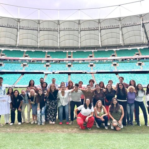 Imagem do post Estudantes da UFBA e Universidade de Michigan participam de aula e visita guiada na Arena Fonte Nova