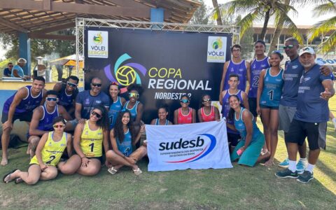 Imagem do post Vôlei de praia da Bahia sobe ao pódio em competição regional com apoio da Sudesb