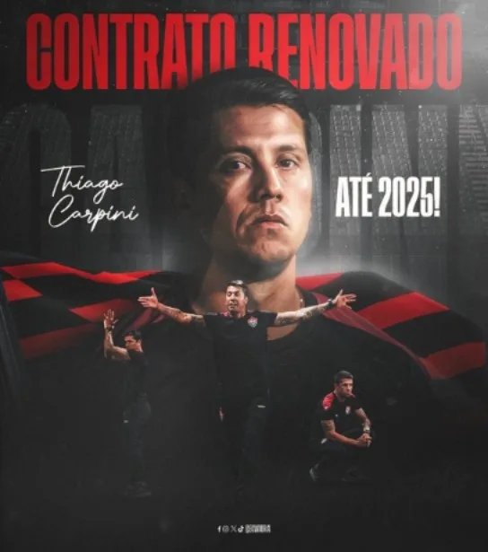 Vitória renova com Thiago Carpini até o final de 2025