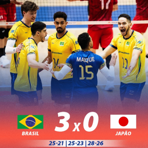 Imagem do artigo Classificado! Seleção Brasileira vence o Japão e avança às finais da VNL