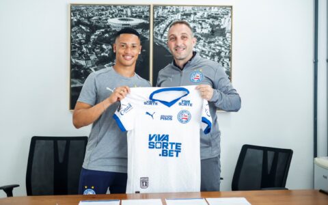 Imagem do artigo Bahia anuncia a renovação de contrato do atacante Tiago