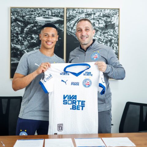 Imagem do artigo Bahia anuncia a renovação de contrato do atacante Tiago