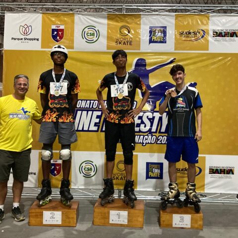 Imagem do artigo Bahia conquista 15 medalhas no Campeonato Brasileiro de Patinação Inline Freestyle