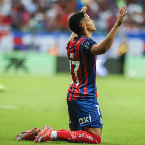 Imagem do artigo Destaque na Copa do Nordeste, Tiago sofre lesão e desfalca o Bahia contra o Fluminense