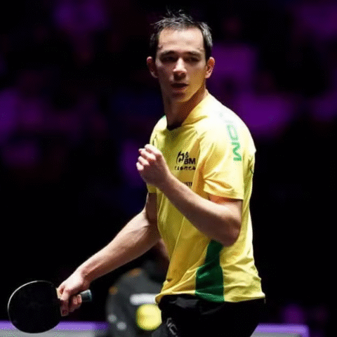 Imagem do artigo Hugo Calderano derruba rival alemão e avança no WTT 2025
