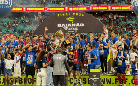 Imagem do artigo Campeão com virada na Fonte Nova: Bahia sai atrás, mas vence o Vitória com dois de Jean Lucas