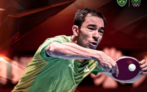 Imagem do artigo Hugo Calderano é parado por líder do ranking e fica com bronze em Macau