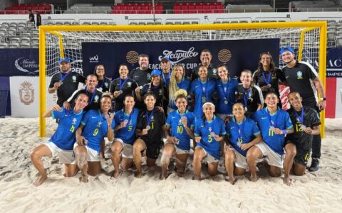 Imagem do artigo Brasil goleia México e termina Acapulco Cup de Beach Soccer feminino em 2º lugar
