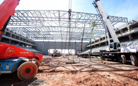 Imagem do artigo Arena Multiuso de Salvador já tem 63% das obras concluídas e pode ser entregue em outubro